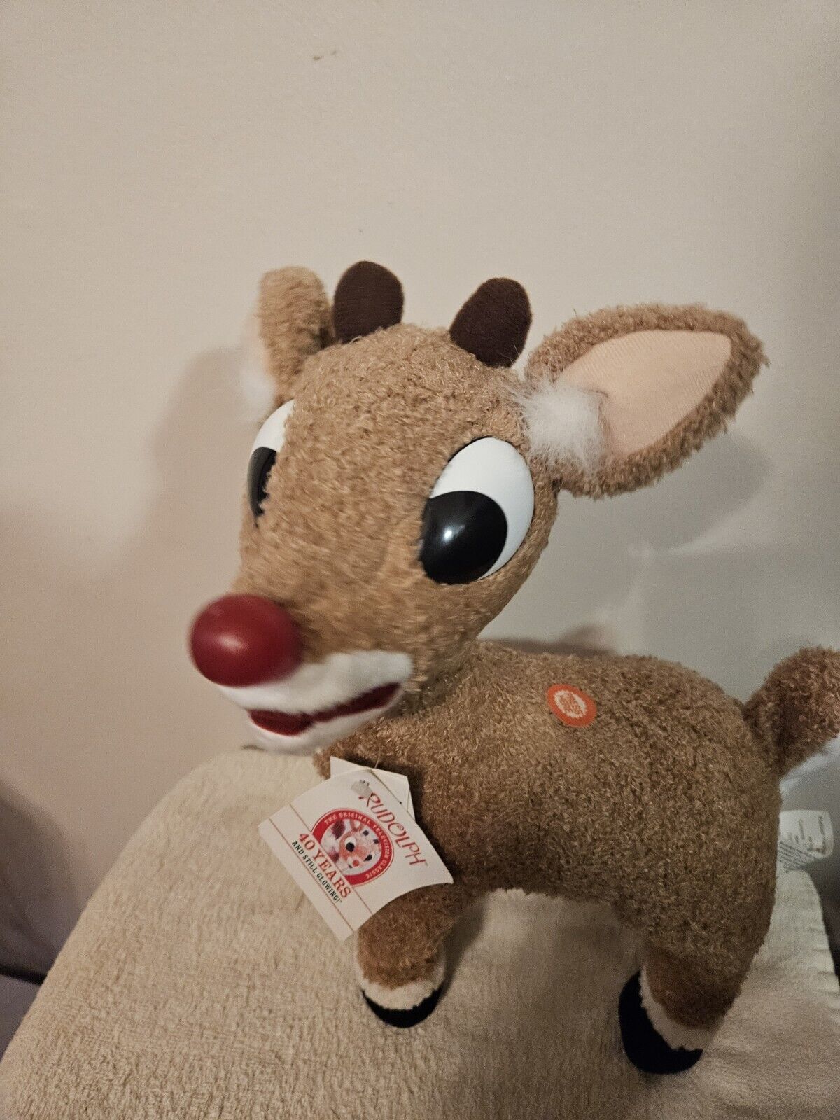 Vintage 2004 Rudolph the Red-Nosed Reindeer Animated Singing Plush Coyne's 14.5”