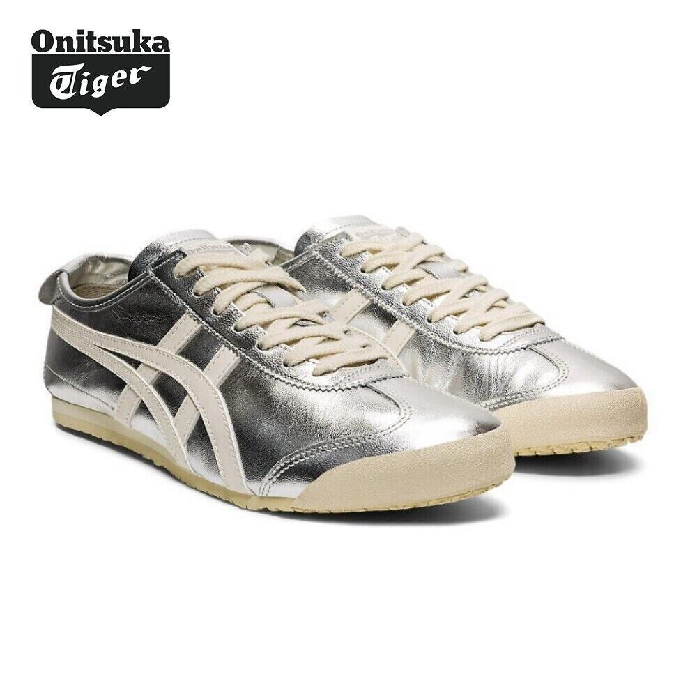 [NEW] Onitsuka Tiger MEXICO 66 Classic Silver Unisex Shoes THL7C2-9399 Sneakers
