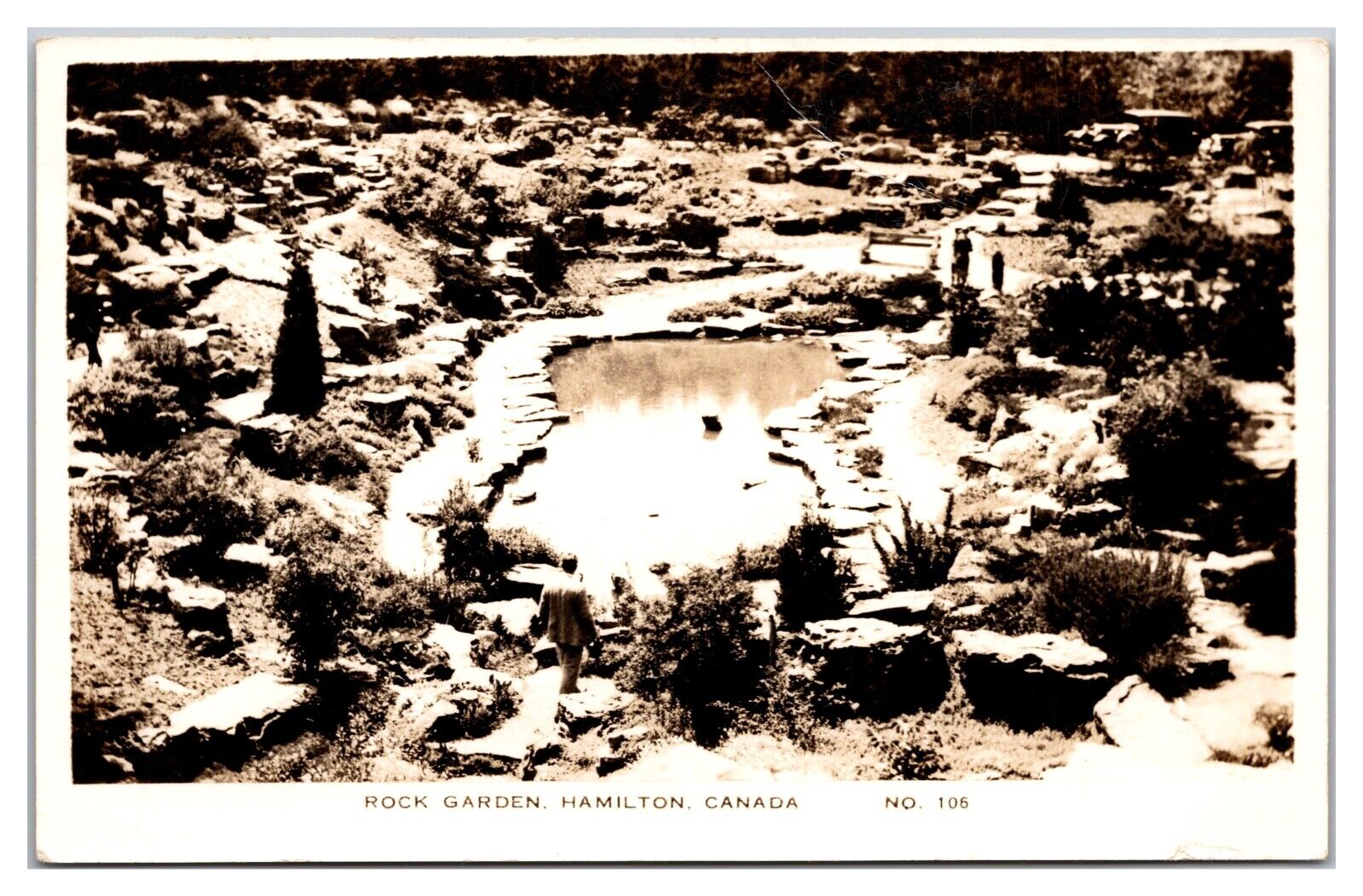 Rock Garden, Hamilton, Canada RPPC Postcard