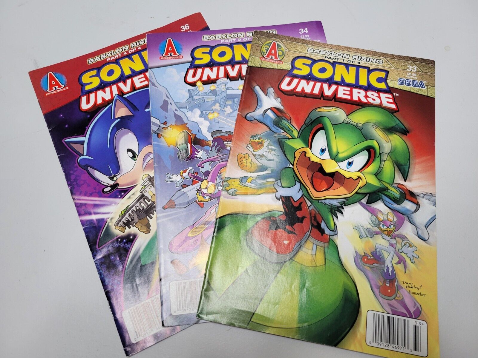 Sonic Universe Lot 33 34 36 (2011 Archie Comics) Babylon Rising The Hedgehog
