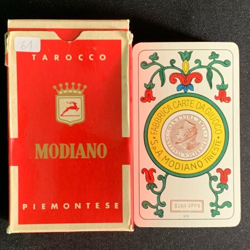Piedmontese Tarot 84 - 1972 Modiano - Vintage Rare