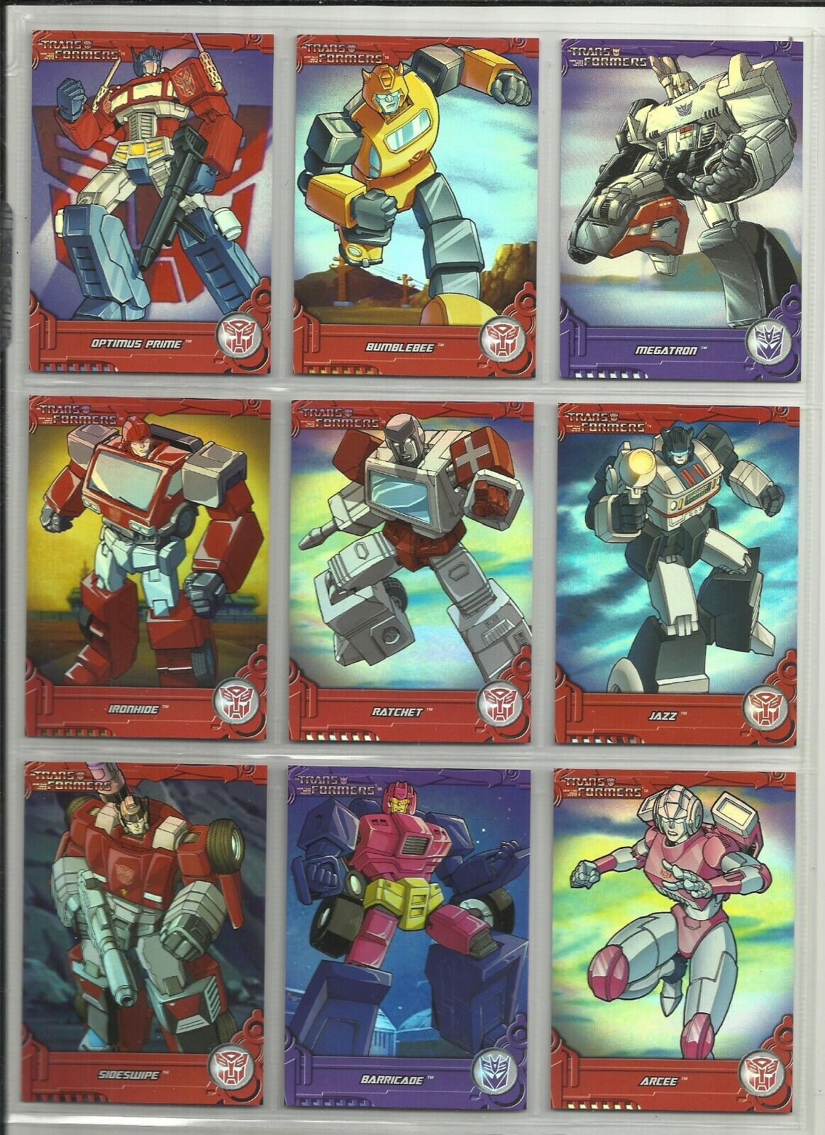 Transformers: Optimum Collection (Breygent) Full Set of 18 FOIL Cards (TF1-TF18)