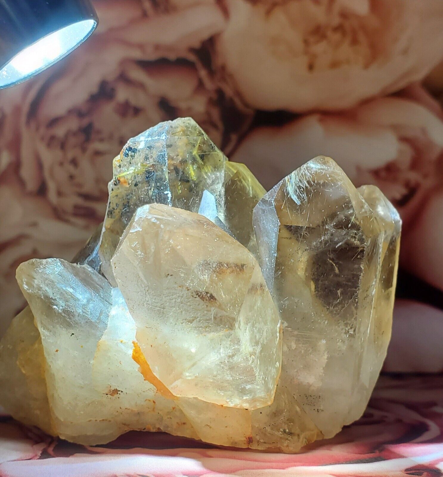 Golden Citrine With Rutiled Inclusion Cluster 230g 
