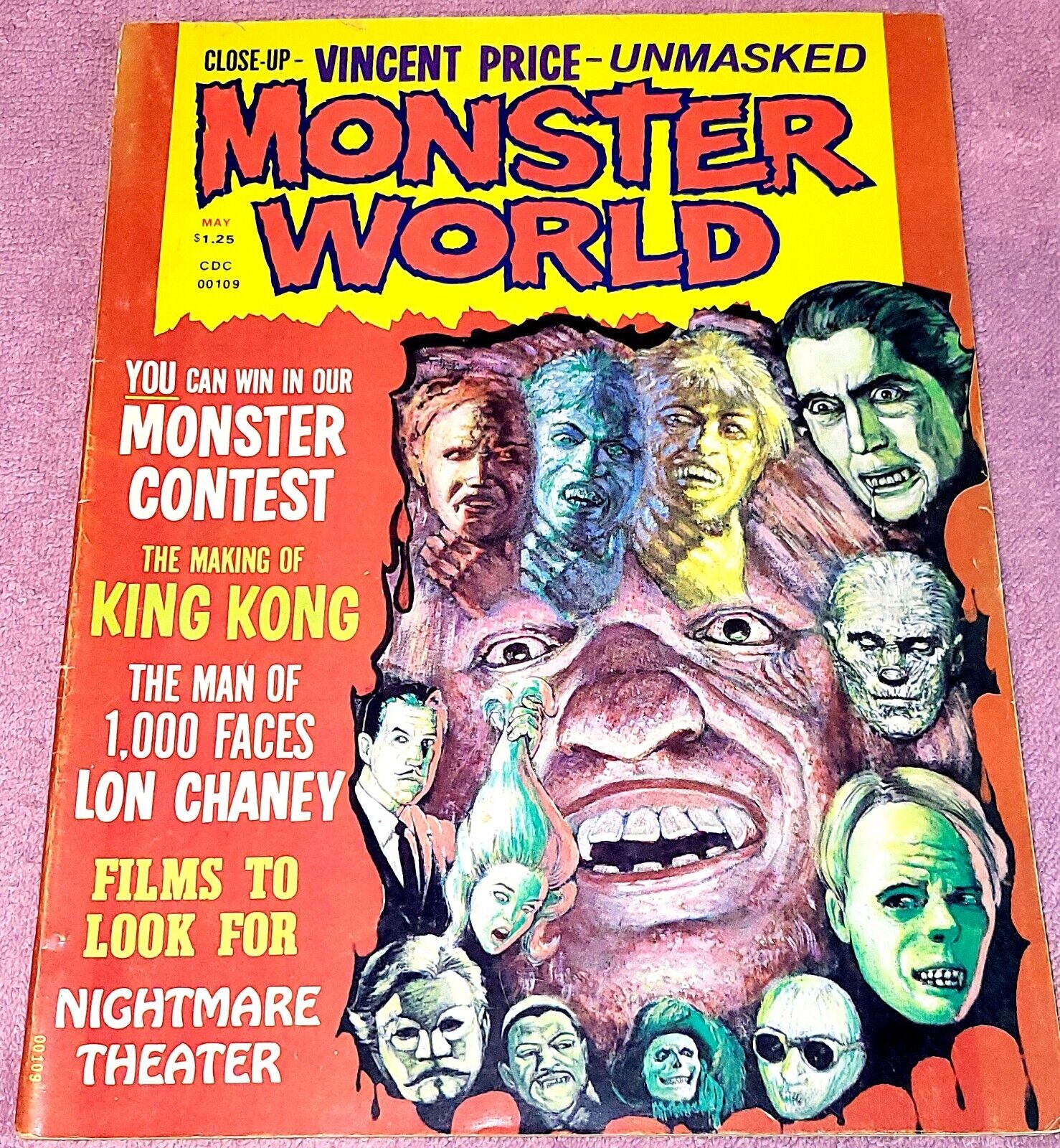 Monster World #2 May 1975 Mayfair Publications VINCENT PRICE/KING KONG VG-FINE
