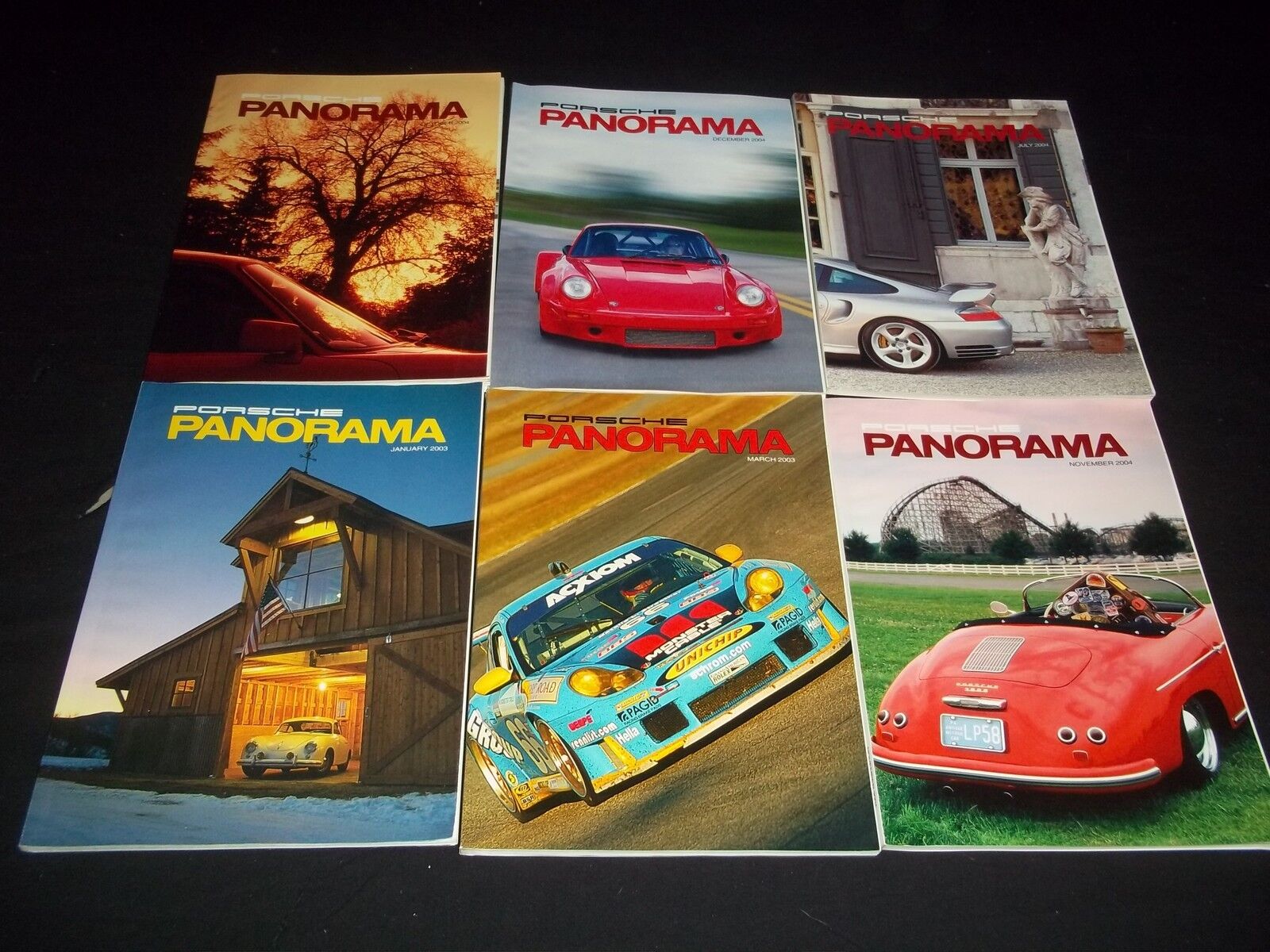 2003-2004 PORSCHE PANORAMA MAGAZINE LOT OF 6 ISSUES - FAST CAR ISSUES - M 521
