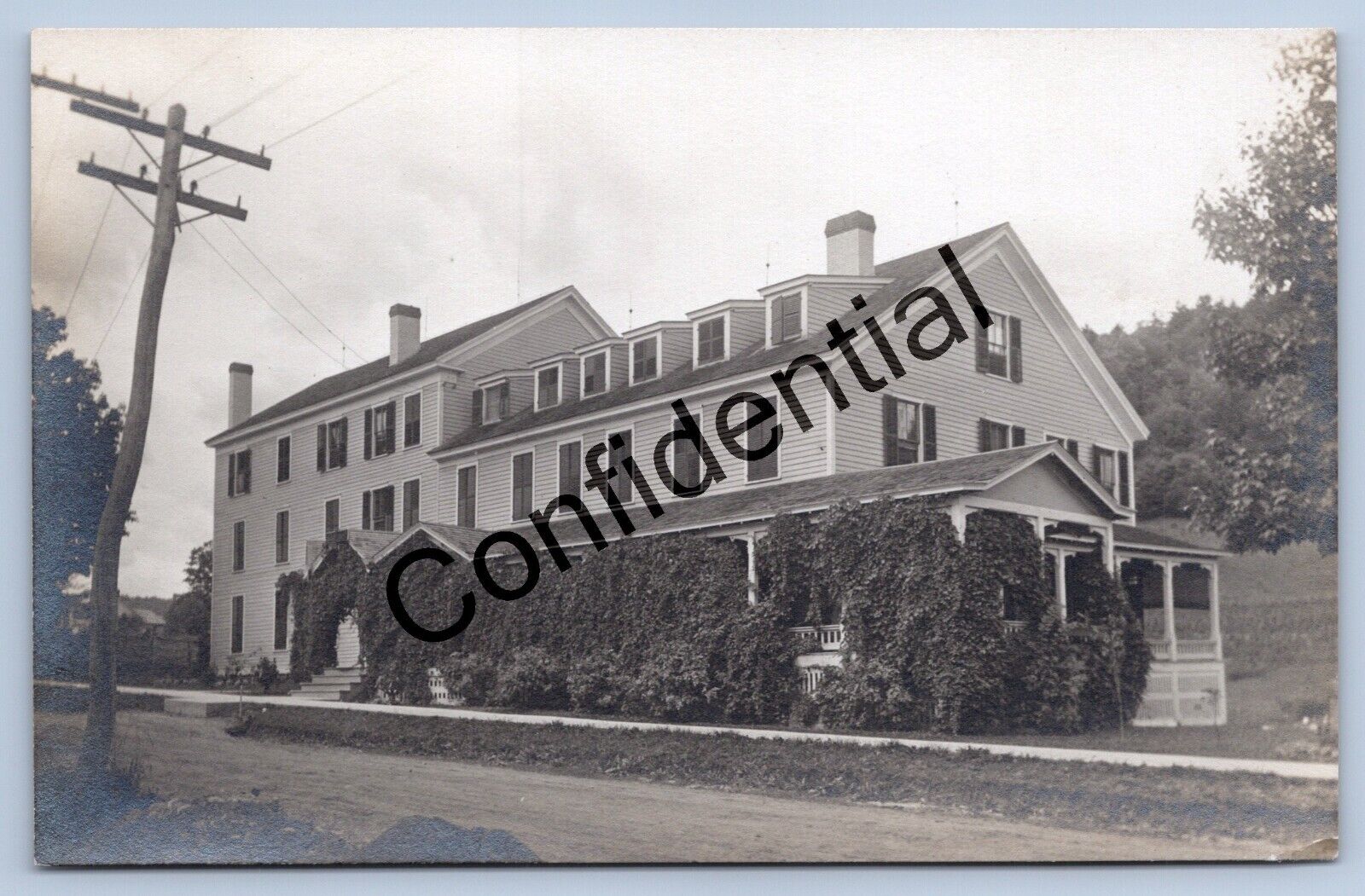 Real Photo Old Hotel At Cooperstown NY Otsego County New York RP RPPC G47