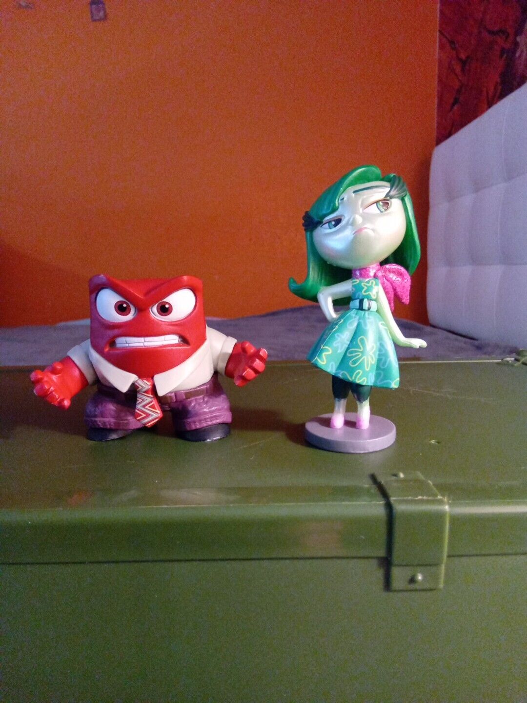 Disney Pixar Inside Out Movie Anger Disgust Deluxe Collectible Toy Figures Lot