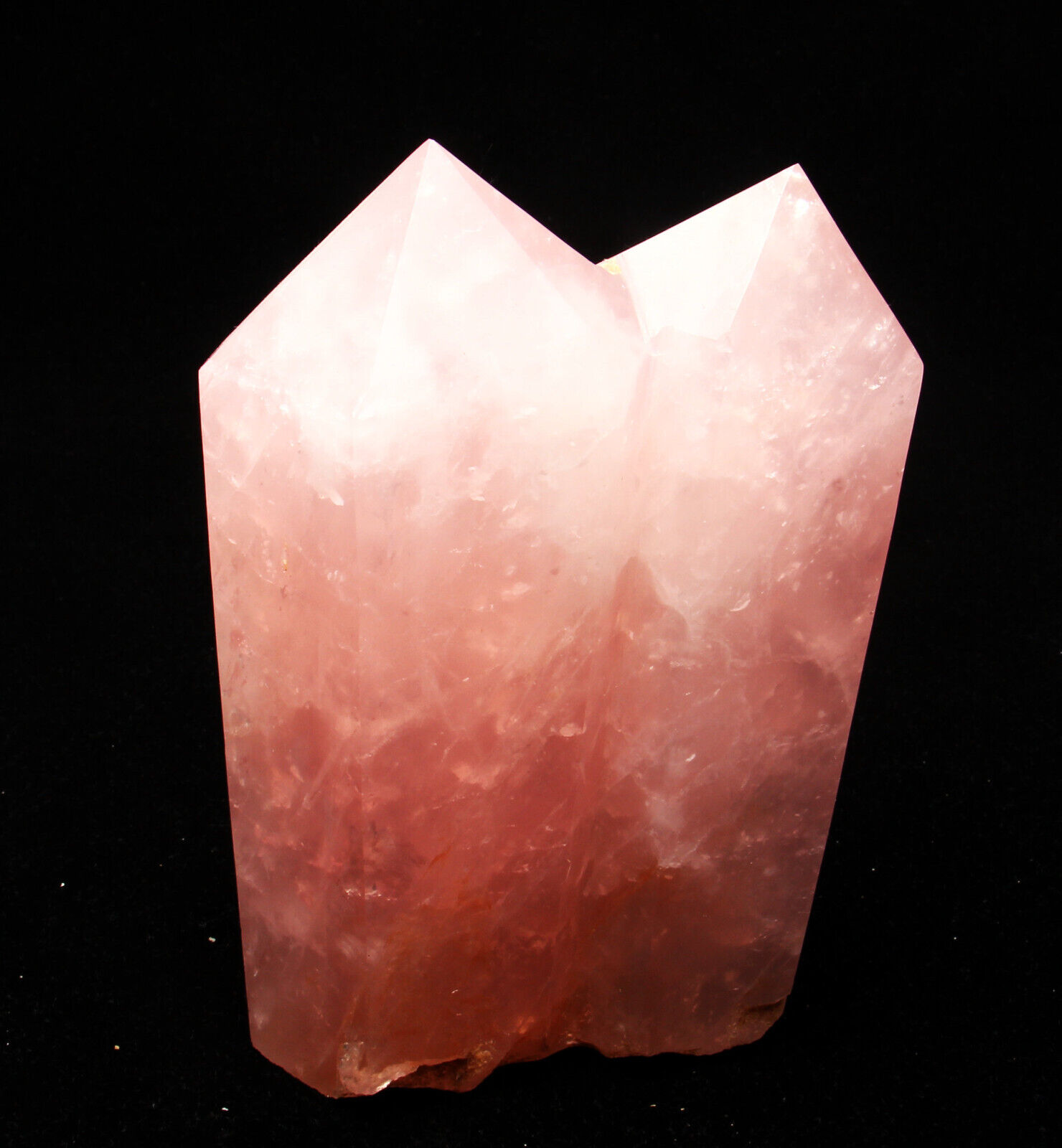 1660g Natural rose quartz Double pointed Tower Crystal Quartz Healing Decorate