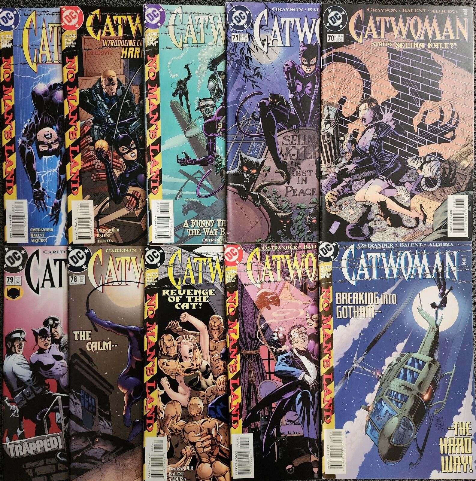 Catwoman #70, 71-79 DC Comic Book Lot 1999 KEY Ostrander Balent Gotham Harley 75