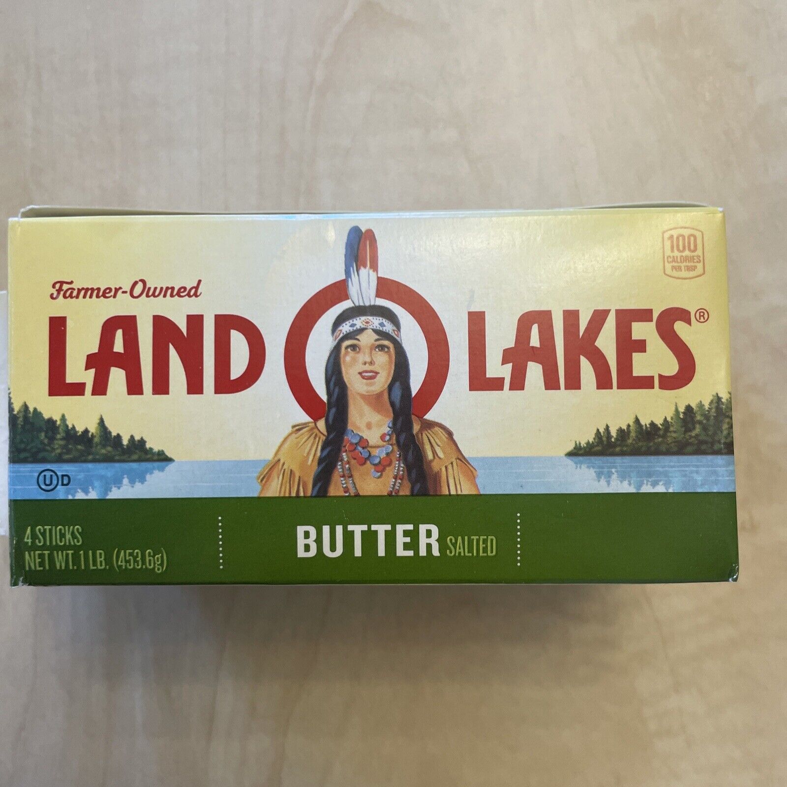 LAND O' LAKES Butter Box Wax Carton Mia Indian Maiden Logo  09 04 20