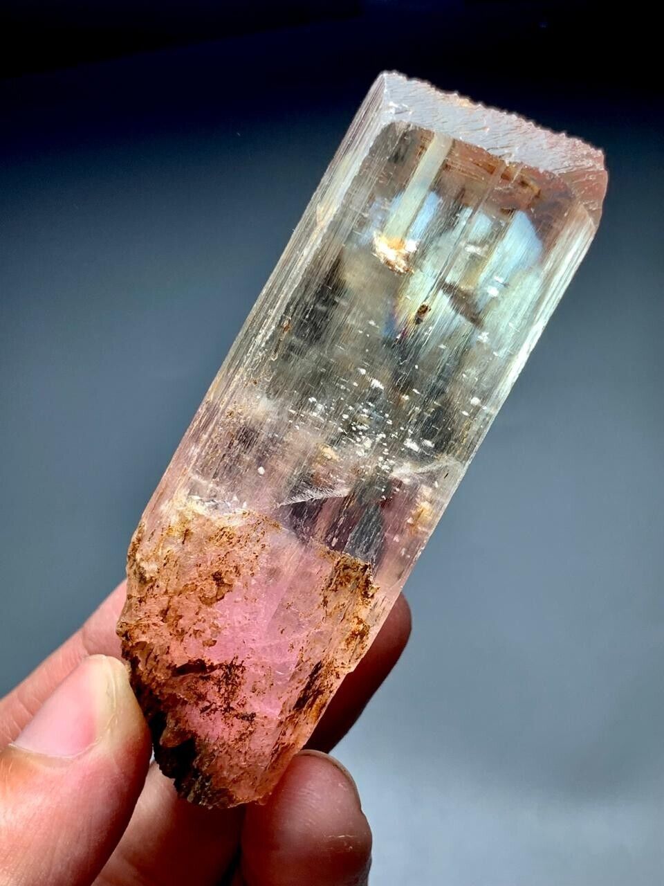625 Carat Natural Kunzite Crystal With Amazing Luster & Rainbow from Afghanistan