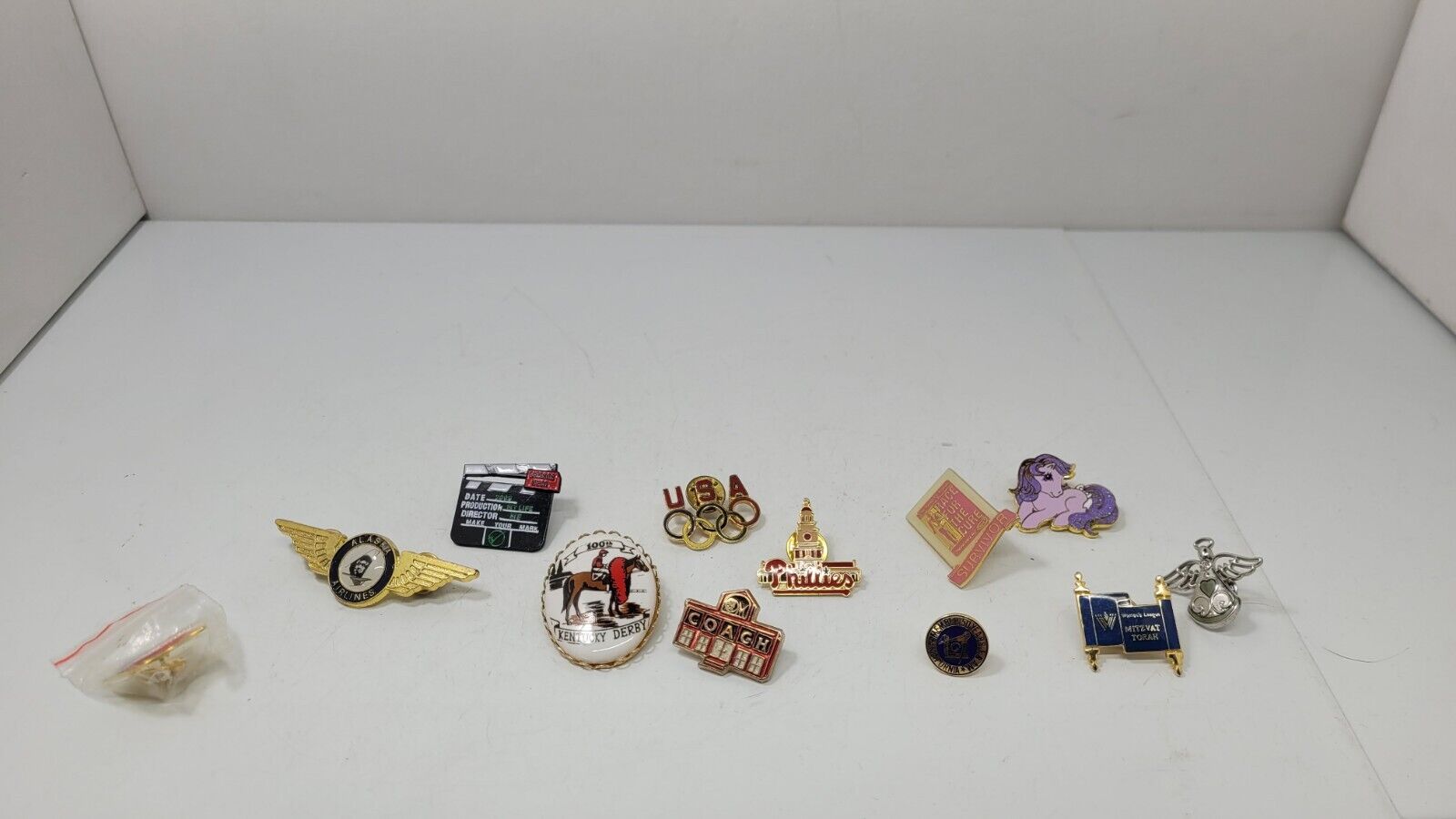 Vintage Lot Of 12 Lapel Pins Mixed Variety