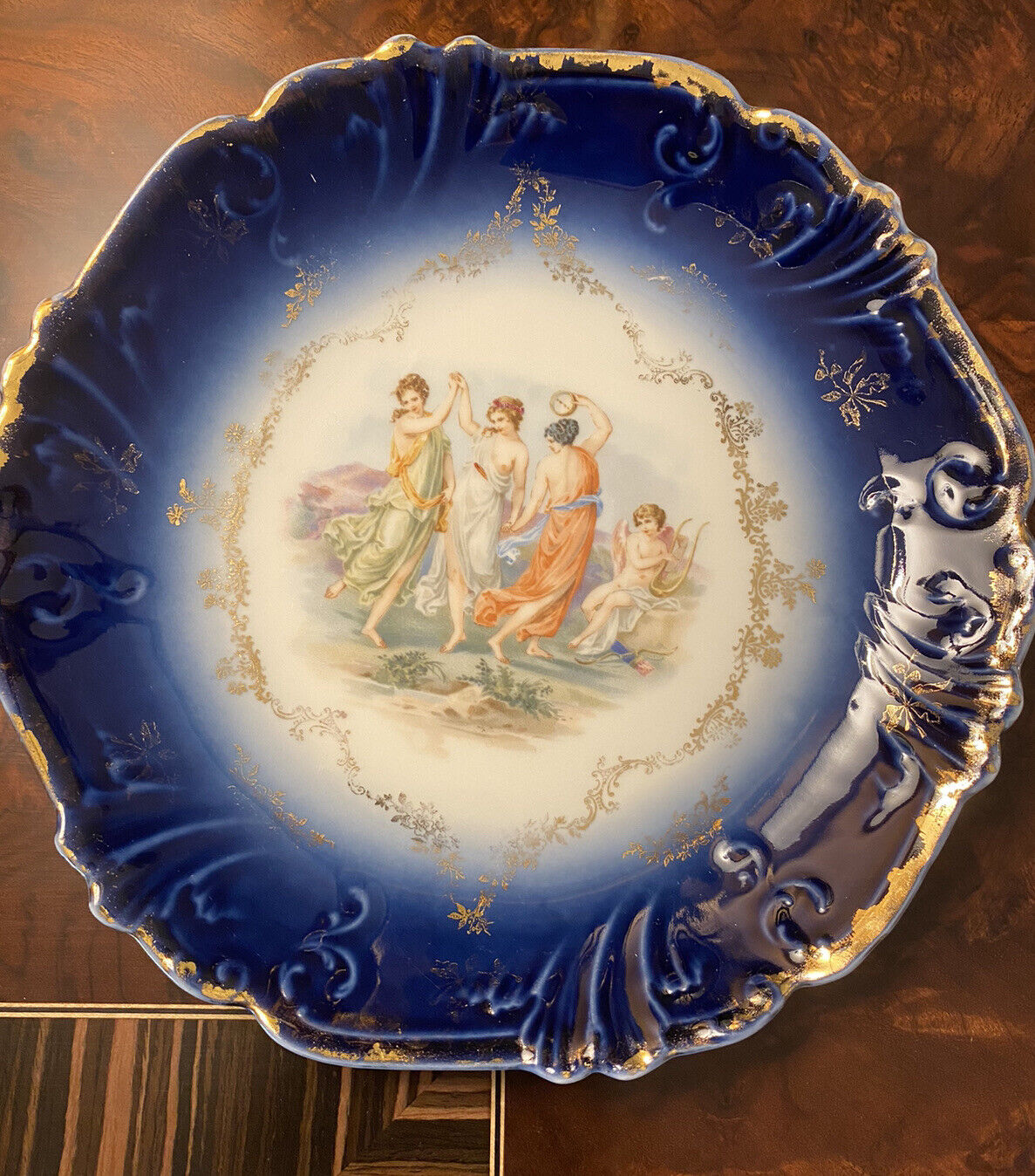 antique hand painted bavarian plate