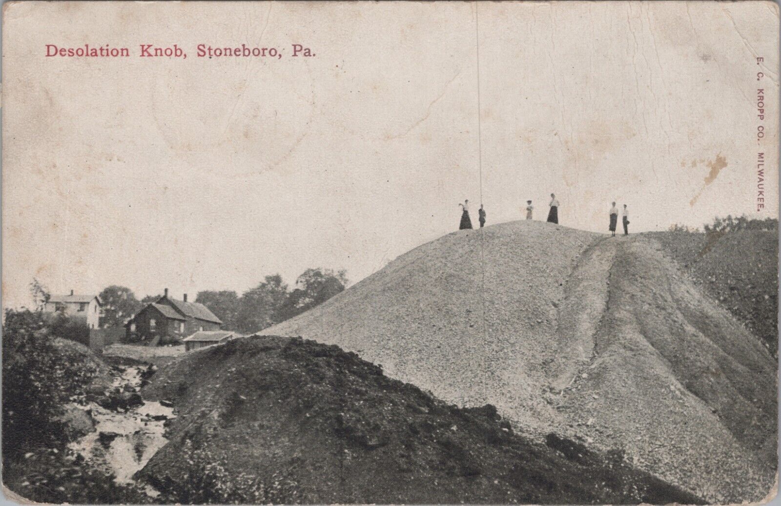 Desolation Knob, Stoneboro, Pennsylvania PA Mercer County c1910s Postcard 7812b