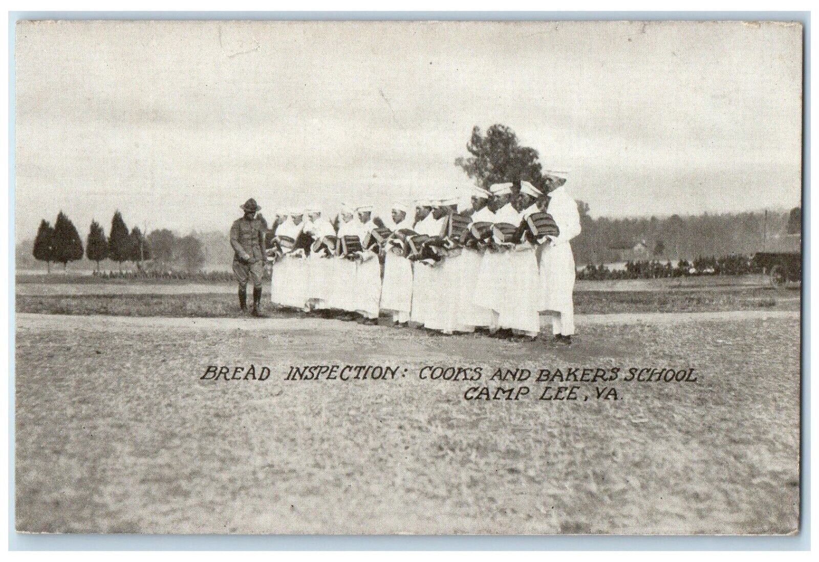 c1910's Bread Inspection Cooks And Bakers School Camp Lee VA Antique Postcard