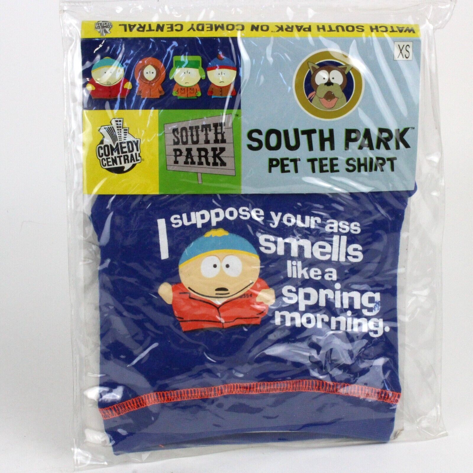 SOUTH PARK Pet Tee Shirt XS Comedy Central 2005 Pets First NOS 6-9 in Small dog