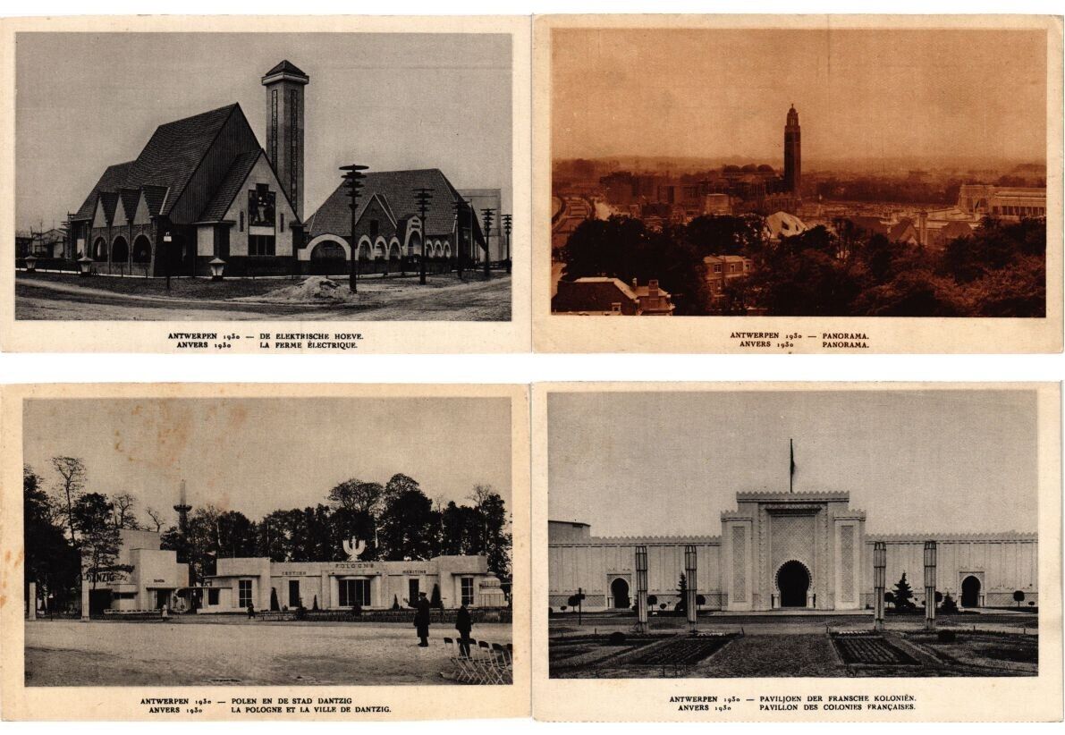 EXHIBITION ANTWERP ANSWERS BELGIUM, 1930, 33 Vintage Postcards (L6177)