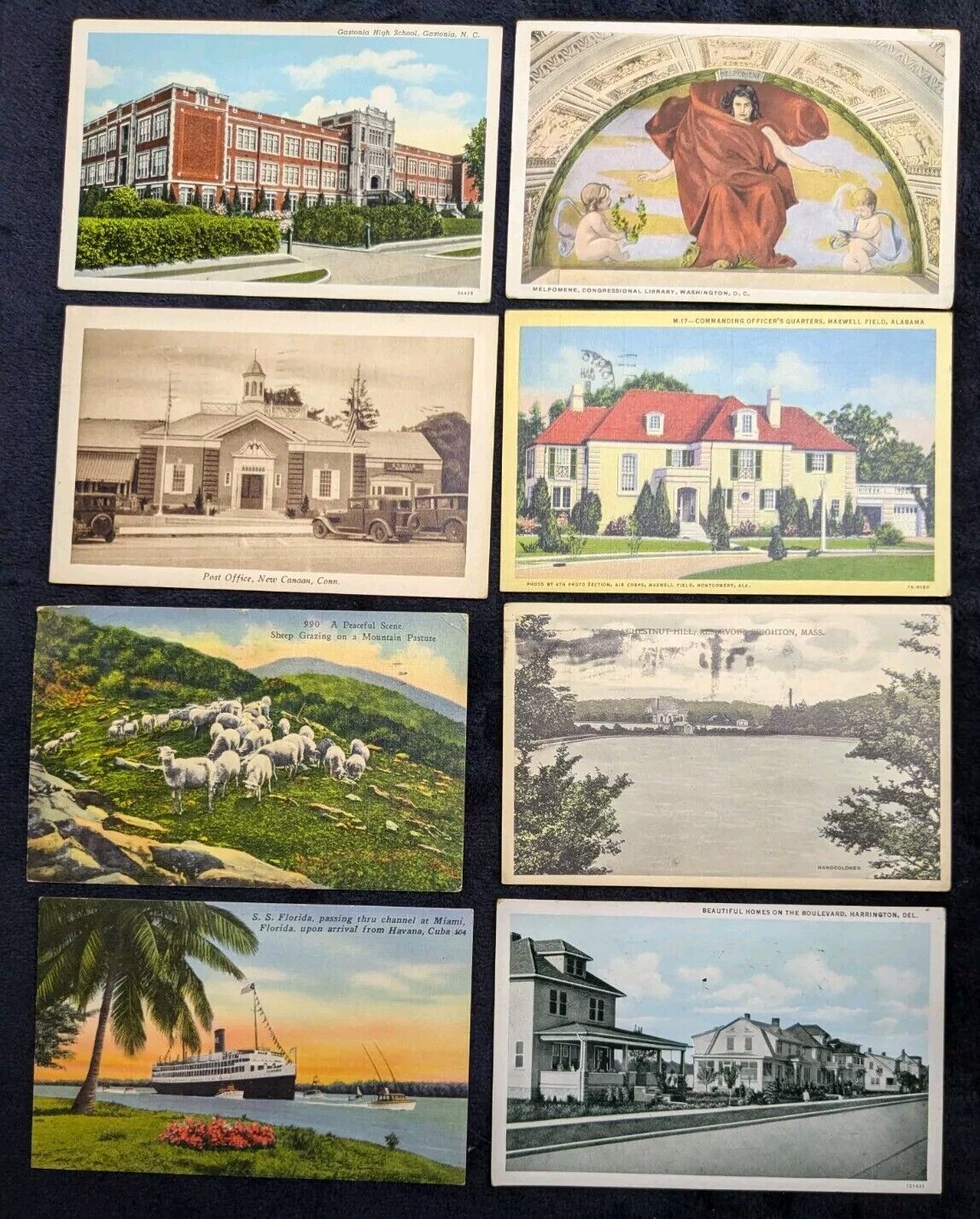 Lot Of 8 Linen Postcards Vintage Variety 