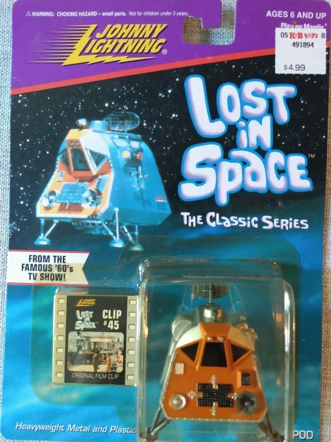 1998 Johnny Lighting : Lost in Space The Classic Series Space Pod w/ Film READ