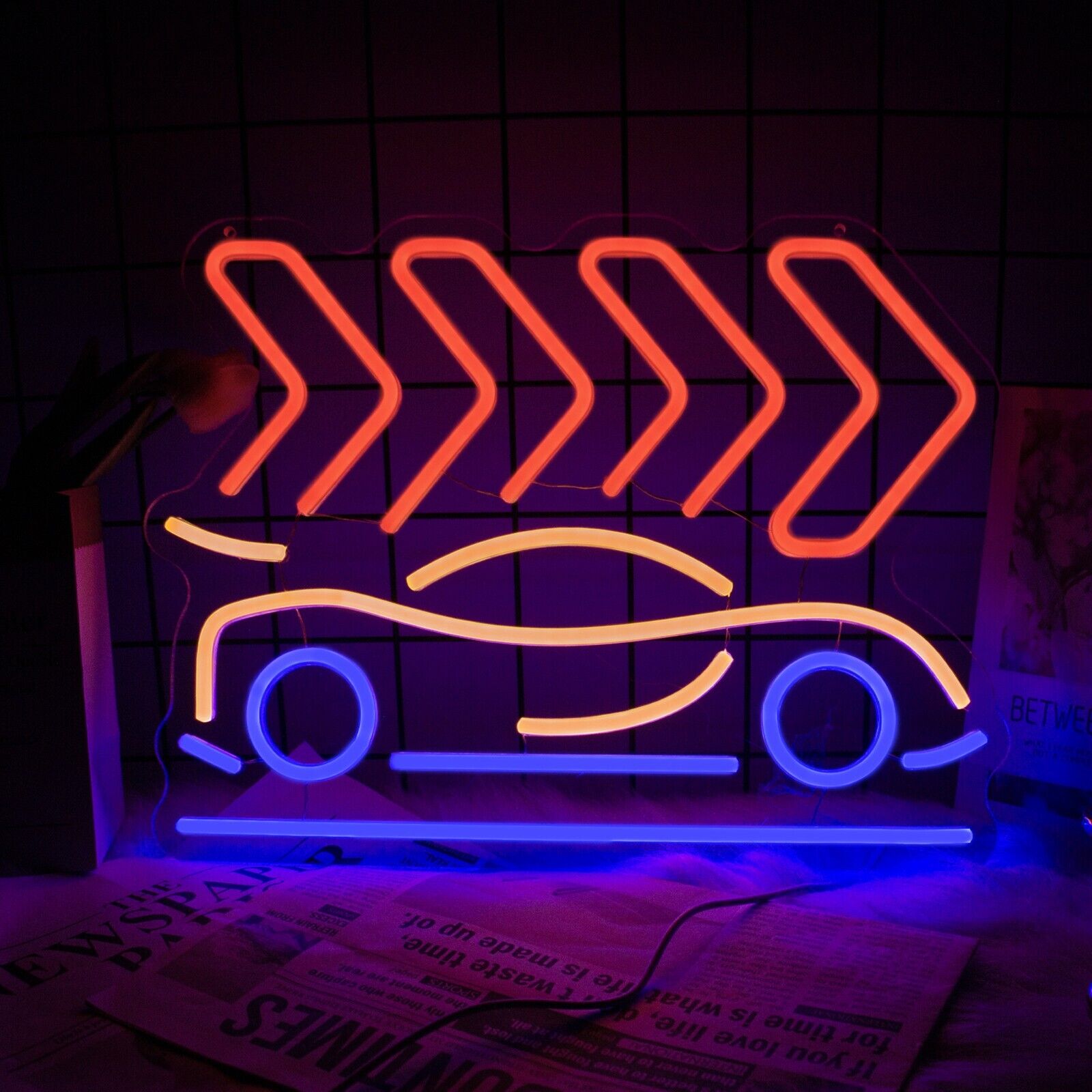 Car LED Neon Signs Neon Light Sign Light Up USB Neon Signs for Auto Shop Decor