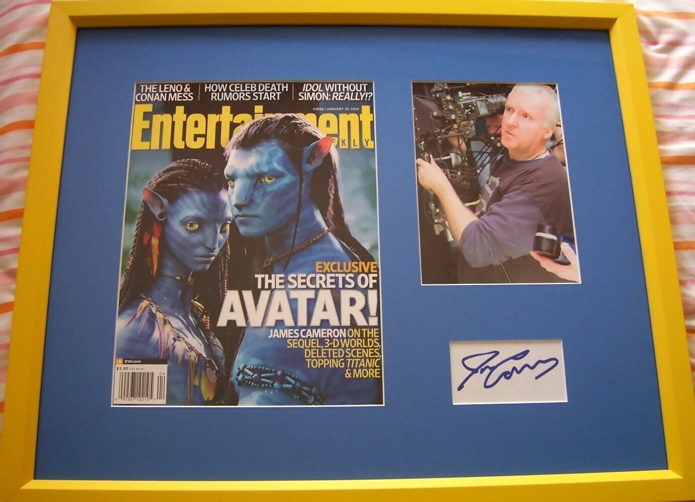 James Cameron autograph matted framed Avatar movie magazine cover 5x7 photo JSA