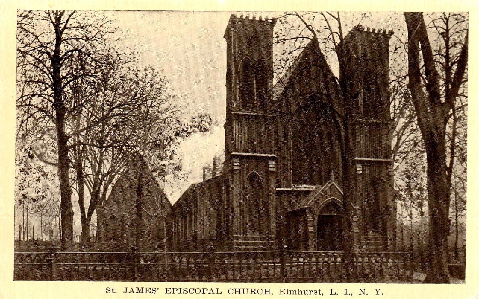 RPPC St James Episcopal Church Elmhurst New York Postcard
