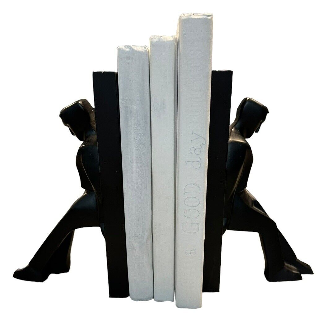 Chris Collicott for Kikkerland Leaning Man  Bookends Pair MCM READ