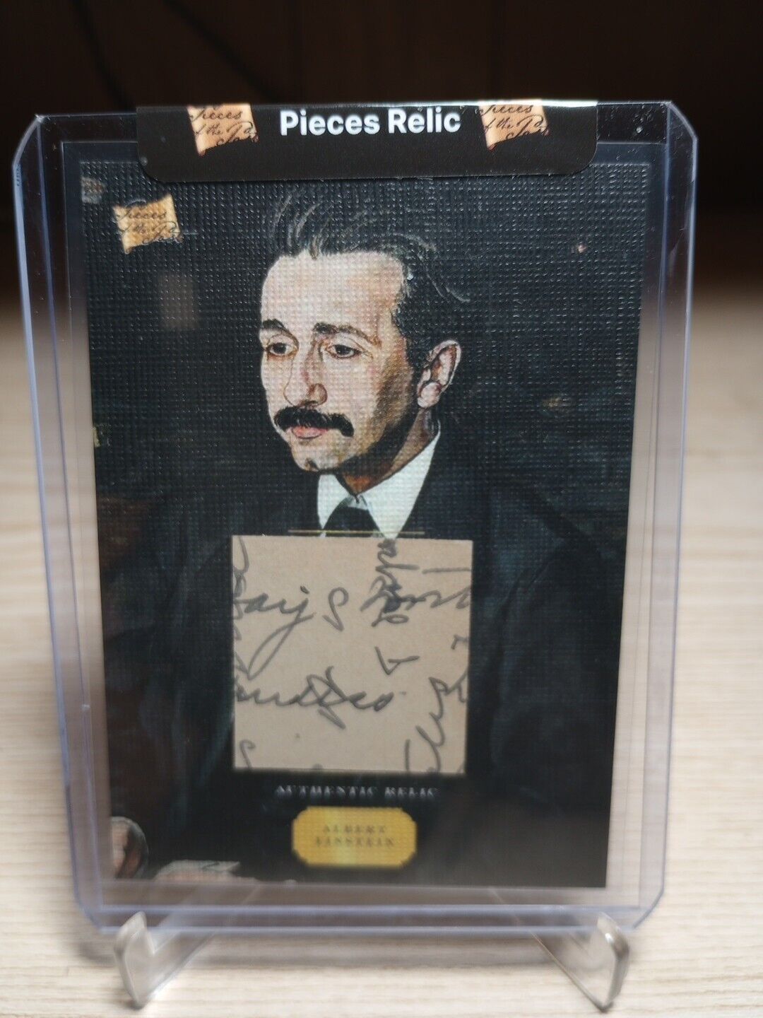 Albert Einstein 2023 Pieces of the Past Canvas-AE Authentic Handwriting RELIC a