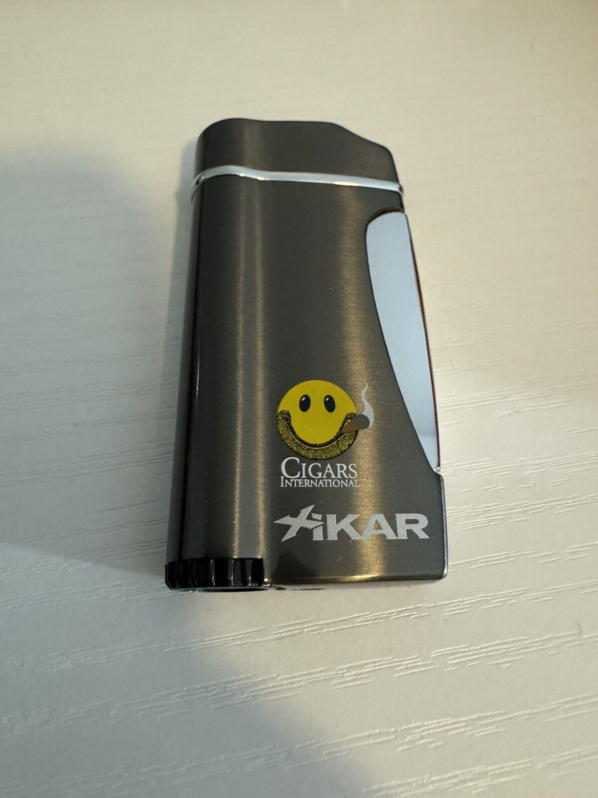 Xikar Executive CI Smiley Edition Single Jet Flame Cigar Lighter - Gunmeta - New