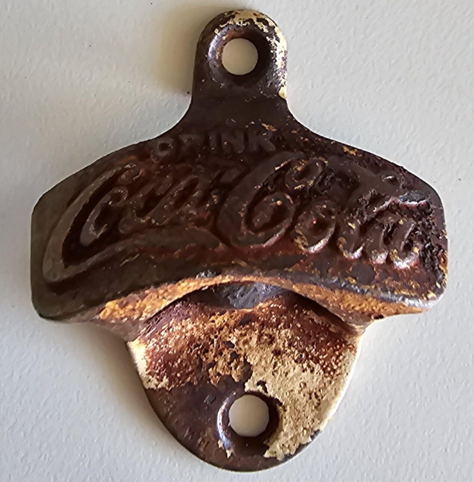 VINTAGE 1930-40s Coca Cola Bottle Opener Starr X Brown Co Antique GREAT PATINA
