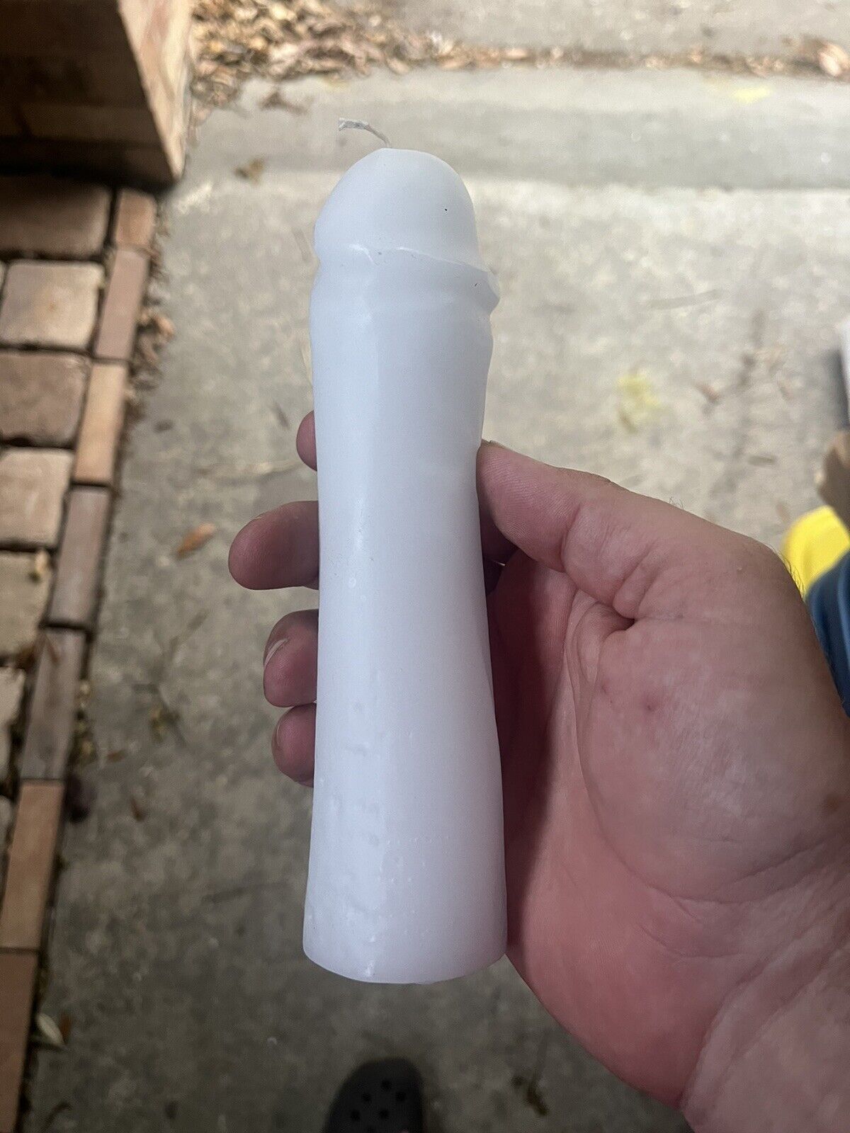 White Male Gender Penis candle 6 1/2
