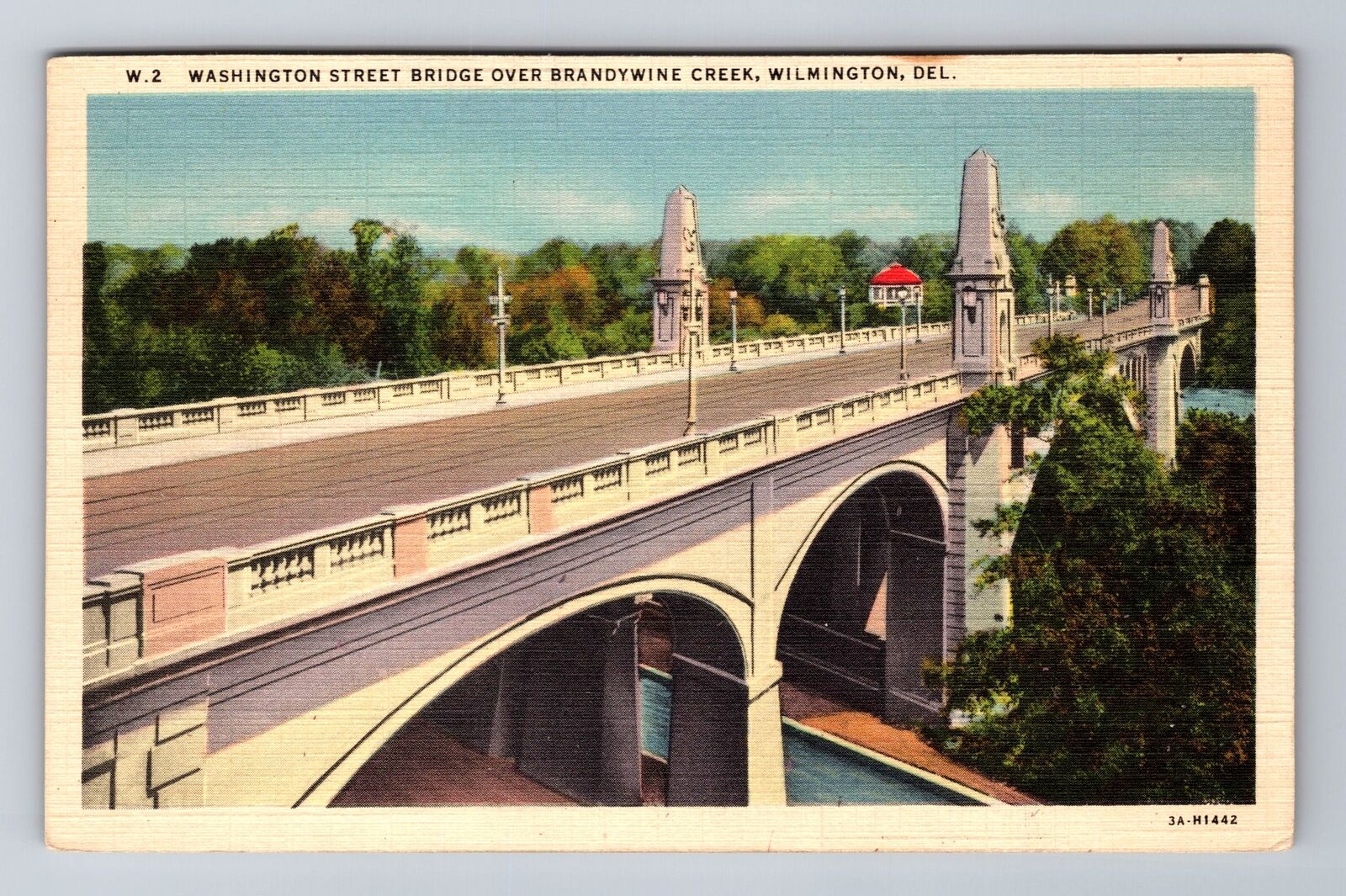 Wilmington DE-Delaware, Washington Street Bridge, Antique, Vintage Postcard