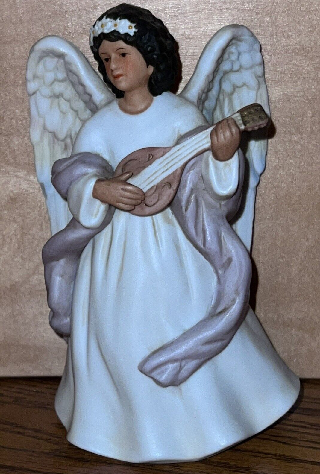 Vintage HOMCO Porcelain Angel Playing Mandolin # 8867