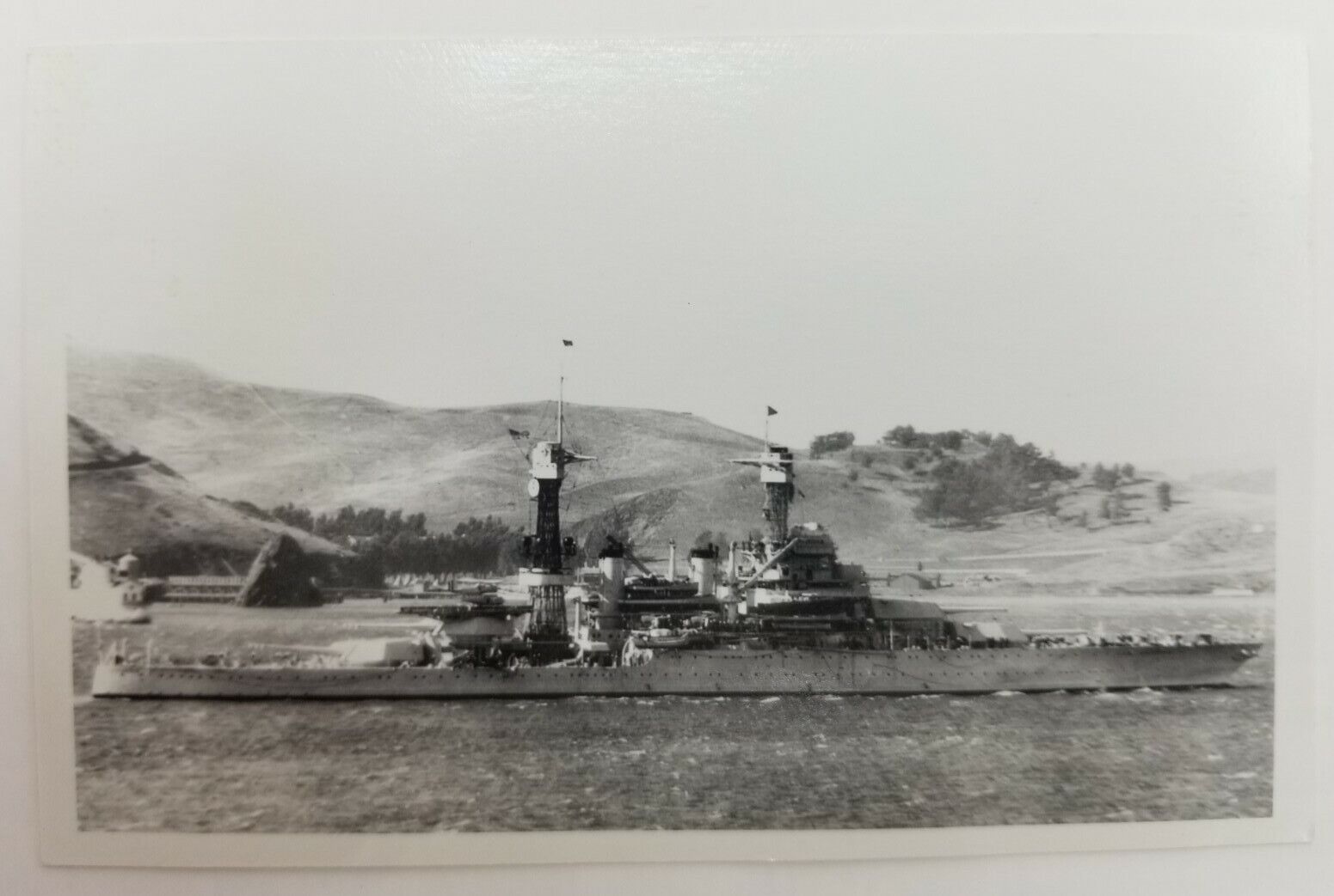 U.S.S. California Naval Ship RPPC Real Photo Postcard Unposted A746