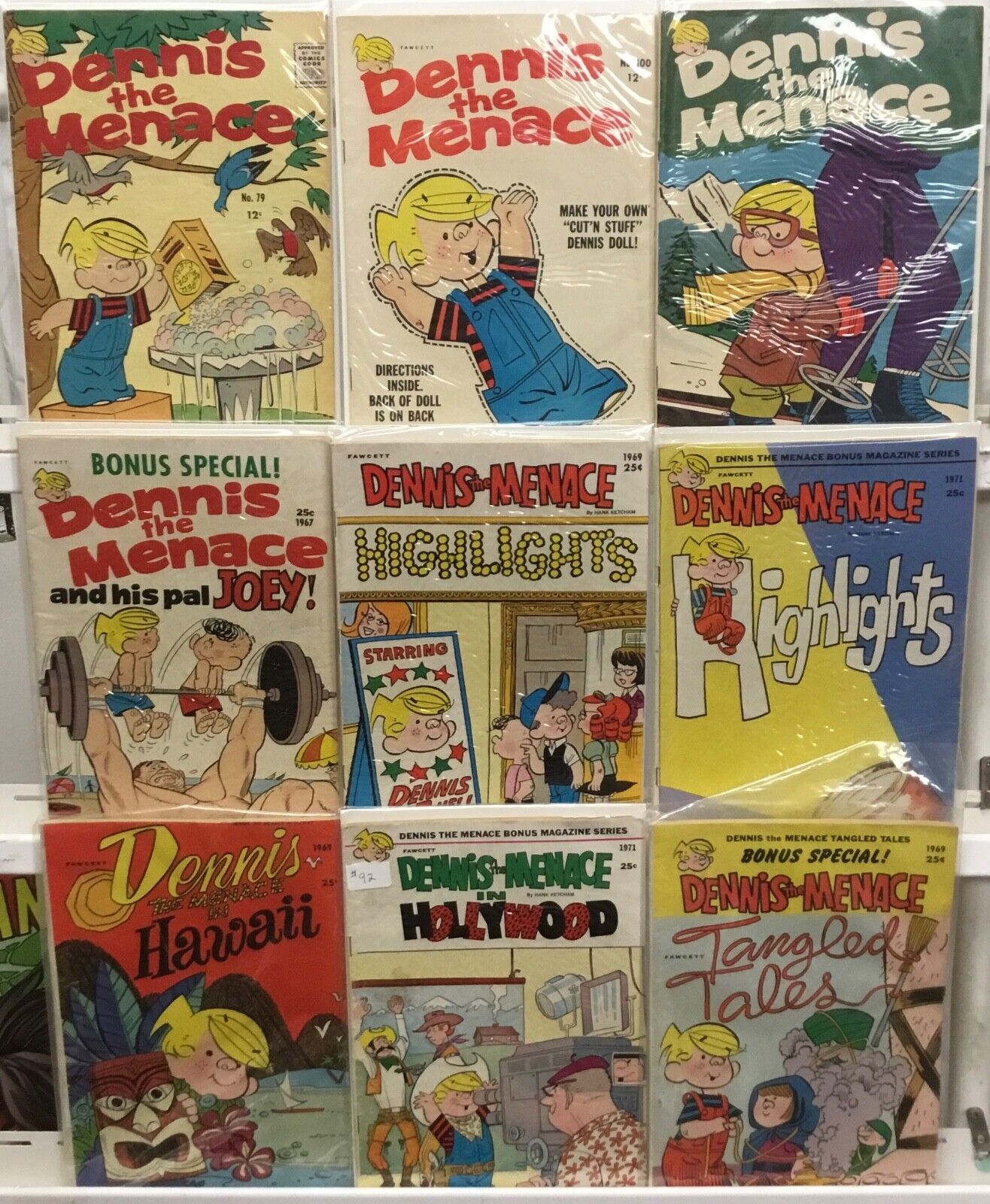 Fawcett Comics - Vintage Dennis the Menace - Comic Book Lot of 9
