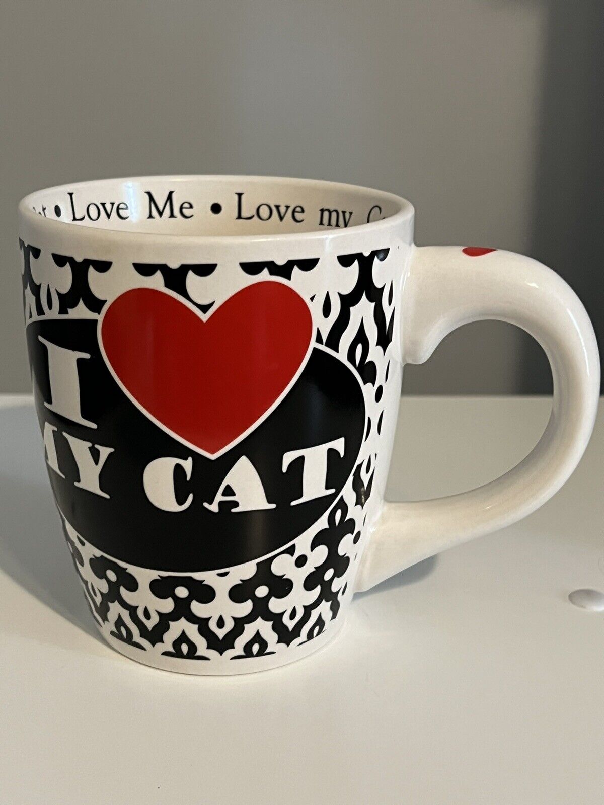 Petrageous Designs I LOVE MY CAT Jumbo Mug 28 oz Cup HEART Love Me Love My Cat