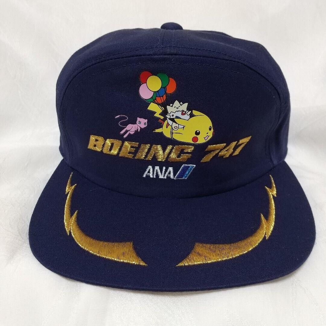 ANA Pokemon Boeing 747 Cap vintage Rare Collaboration Limited from Japan 1998
