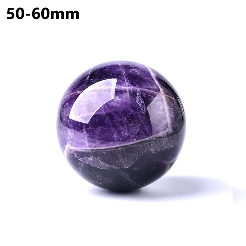 Natural Amethyst Quartz Sphere Big Pretty Crystal Ball Healing Purple Stone