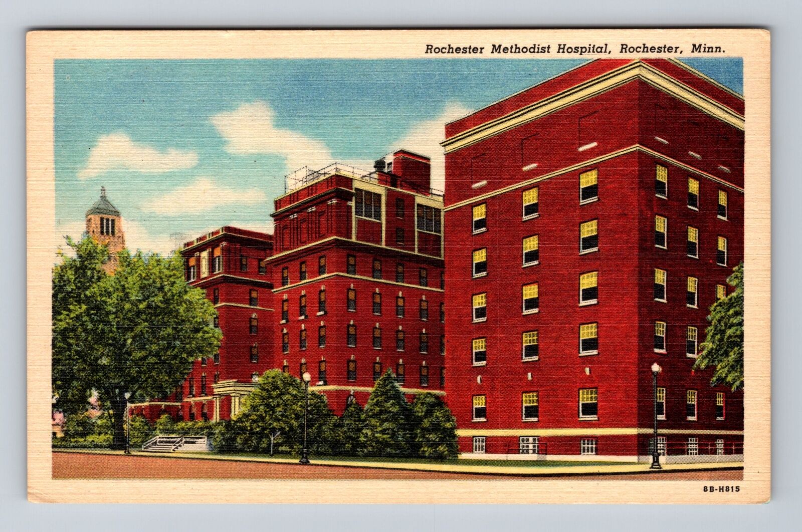Rochester MN-Minnesota, Rochester Methodist Hospital, Vintage Postcard