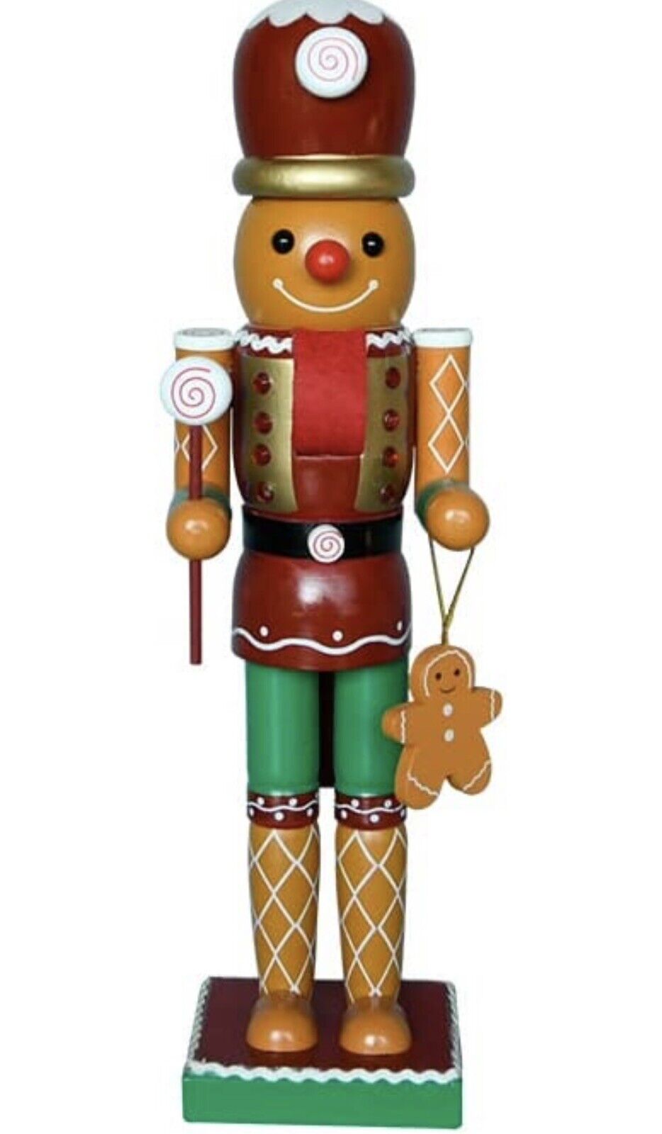 Nutcracker Christmas Decorations Gingerbread Men Figurine 14 inches Handmade