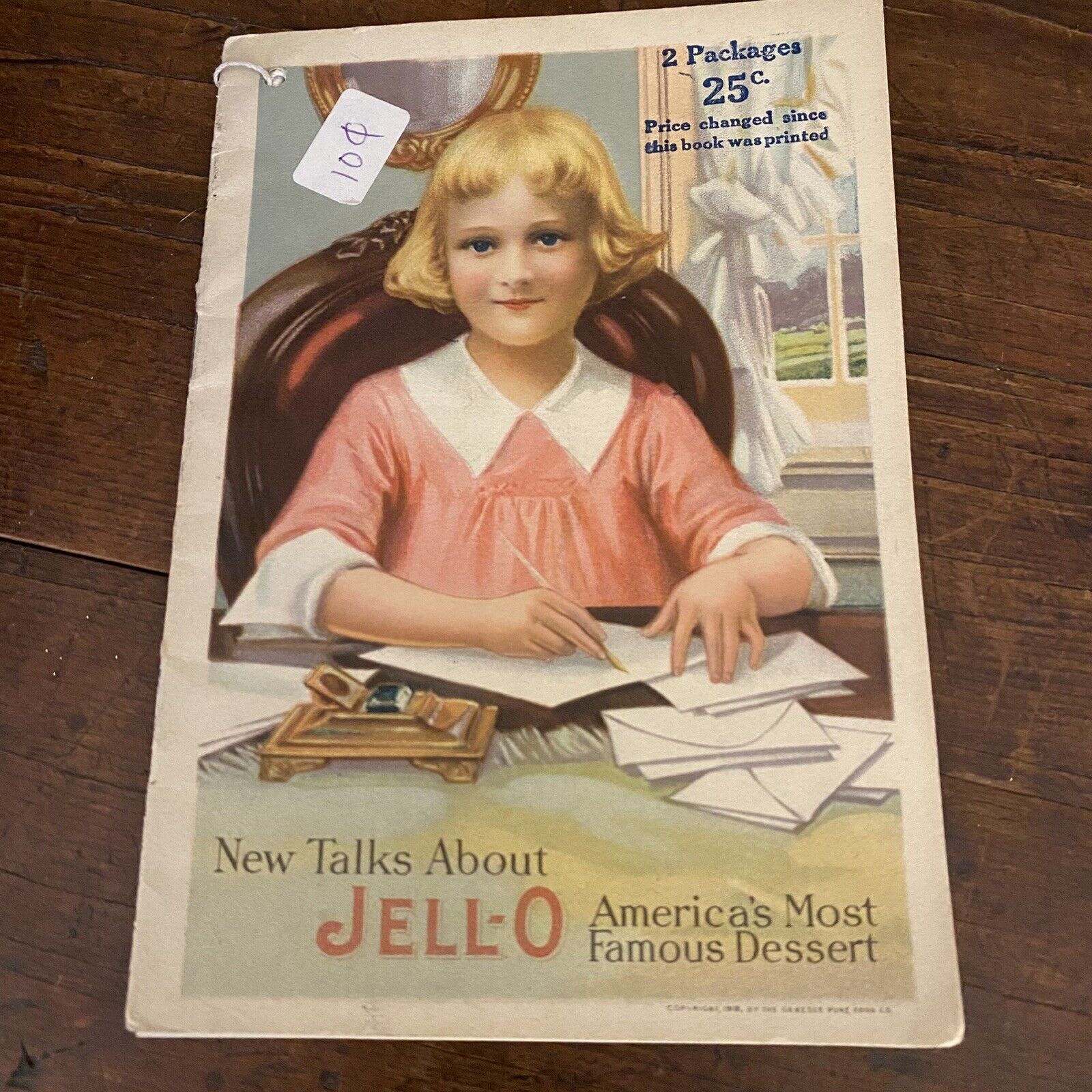 VINTAGE RARE New Talks About Jell-O 1910 Colored Pictures & Recipes Booklet