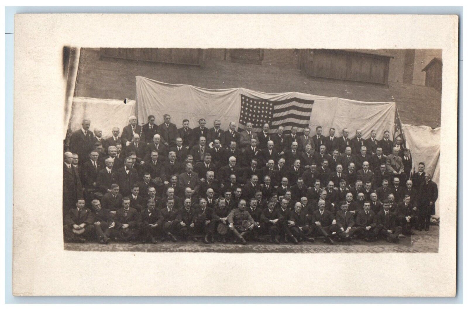 c1920's US Business Men Supporting WWI Troops Army RPPC Photo Unposted Postcard