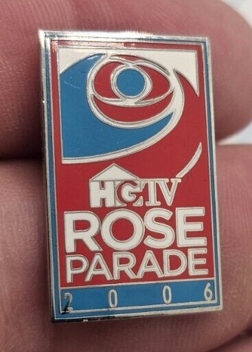 VTG Lapel Pinback Hat Pin HGTV Rose Parade Silver Tone 2006