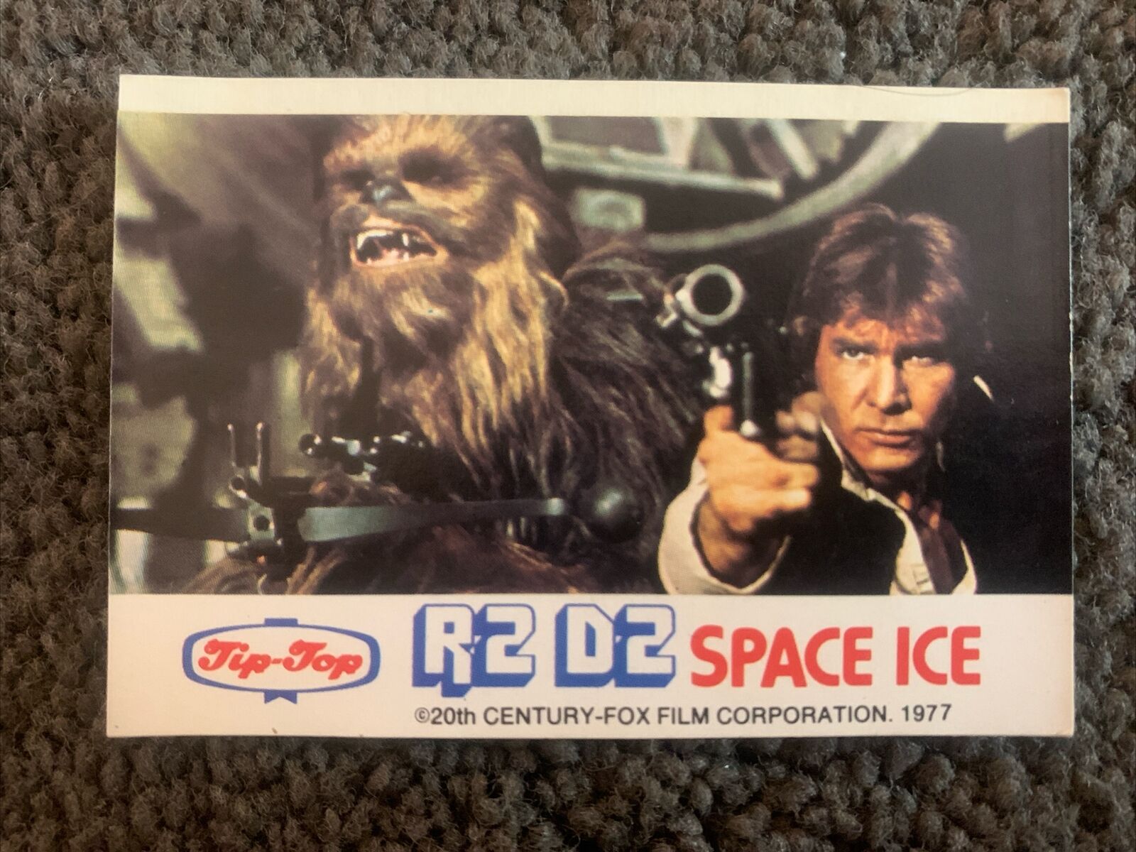 1977 Tip Top Star Wars R2-D2 Space Ice Stickers - Han Solo and Chewbaca