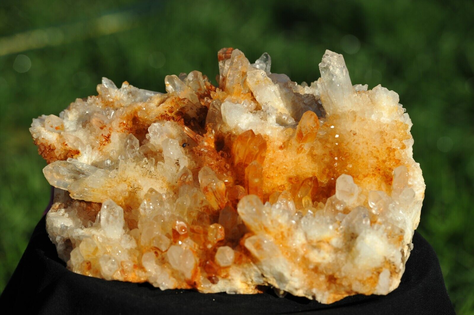 10.8LB Natural Clear Crystal Cluster Quartz Crystal Mineral Specimen - Sparkles