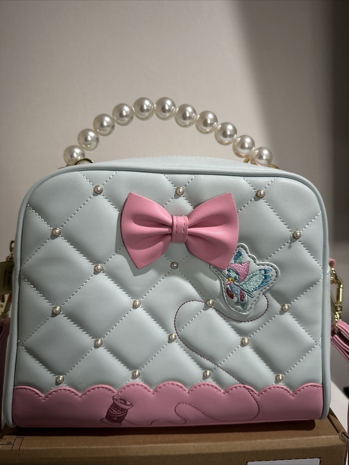 Loungefly Disney Princess Cinderella Pearl Crossbody Handbag And Wallet