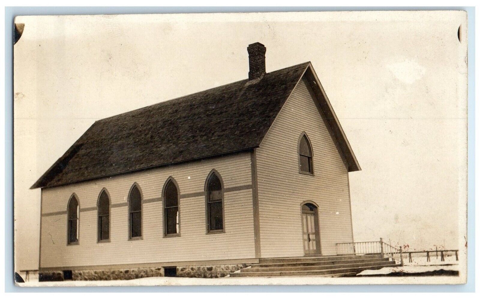 c1910's Church Scene Parker South Dakota SD RPPC Photo Unposted Antique Postcard