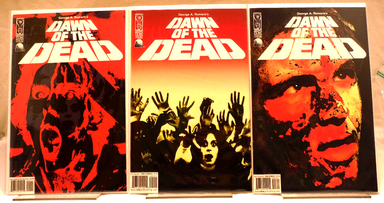 Dawn of The Dead IDW Comic Lot #1+#2+#3 VF+/NM  ( 2004 ) George Romero