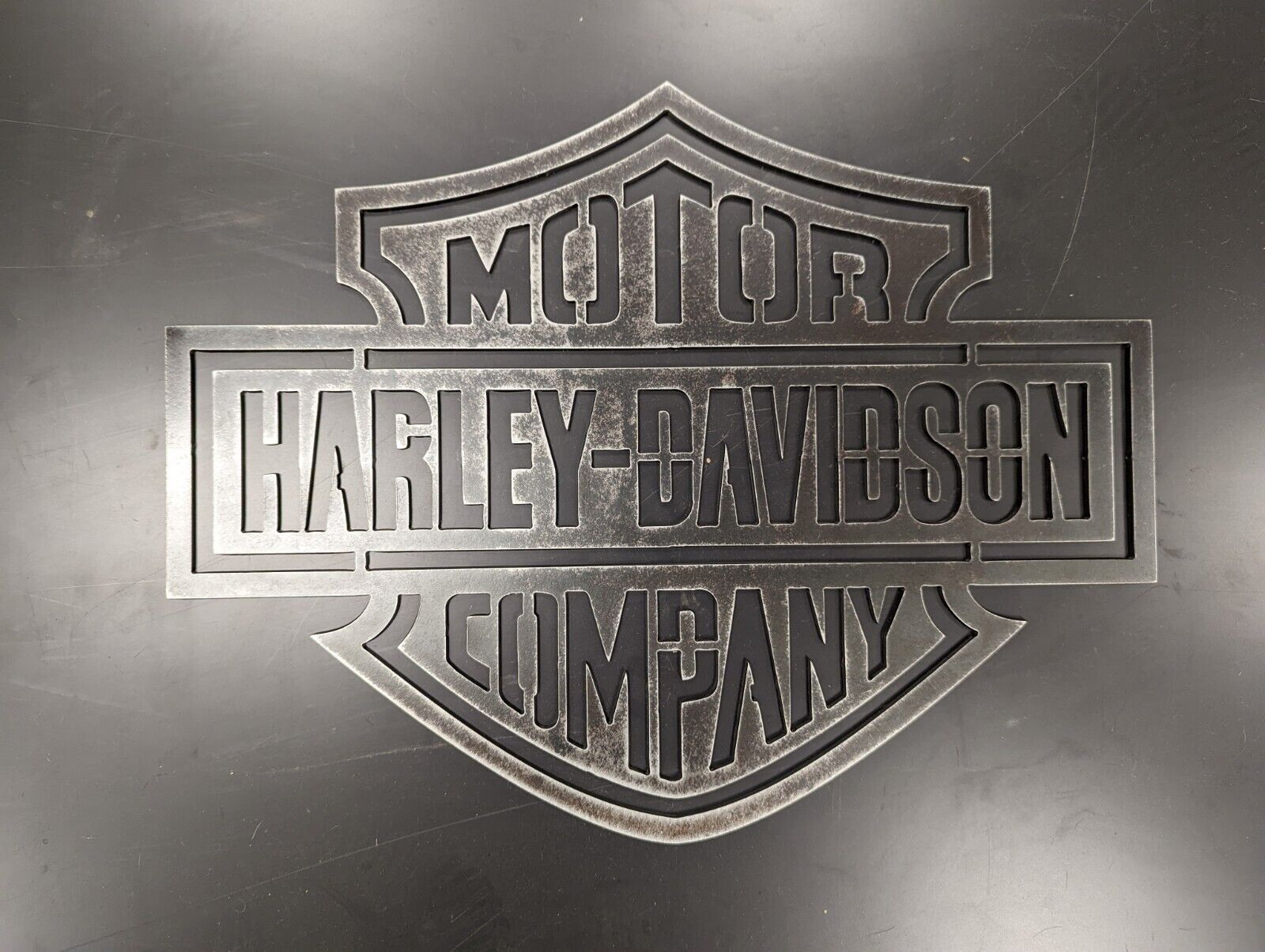 Vintage Harley Davidson Motorcycle Sign THICK 17