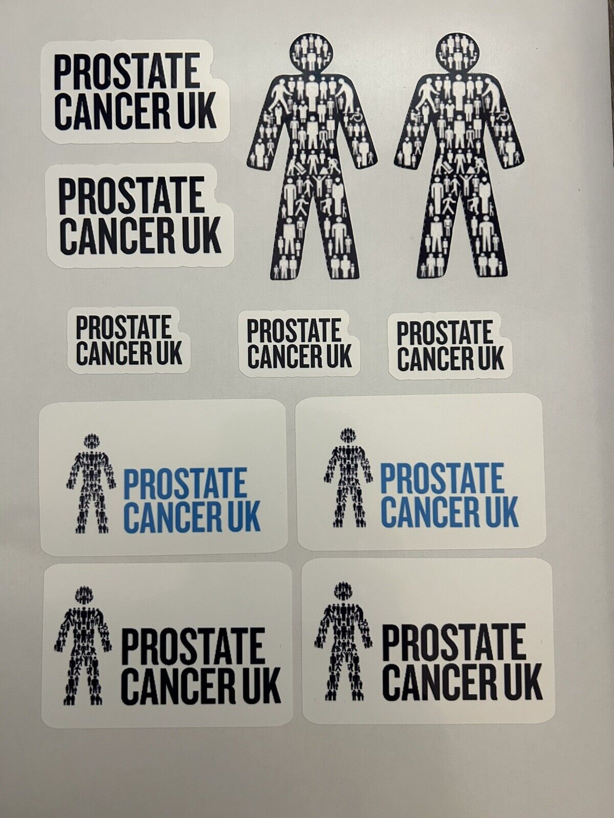 Prostate cancer Uk logo stickers Printed & Cut sizes 4cm To 8cm 10% Donation